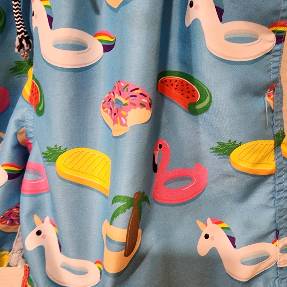 Boardies Apparel Swim Trunks Flamingos Unicorn Donuts Watermelon size Medium - Picture 2 of 8
